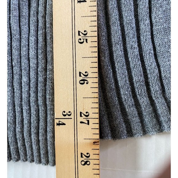 St. John’s Bay Women’s Gray Cotton Ribbed Open Front Knit Cardigan M - Office - Picture 6 of 9